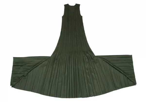Issey Miyake Vintage Green Pleated Dress
