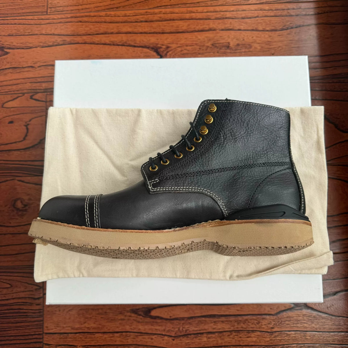 Visvim 23AW AW Virgil Cap-Folk Black Boots