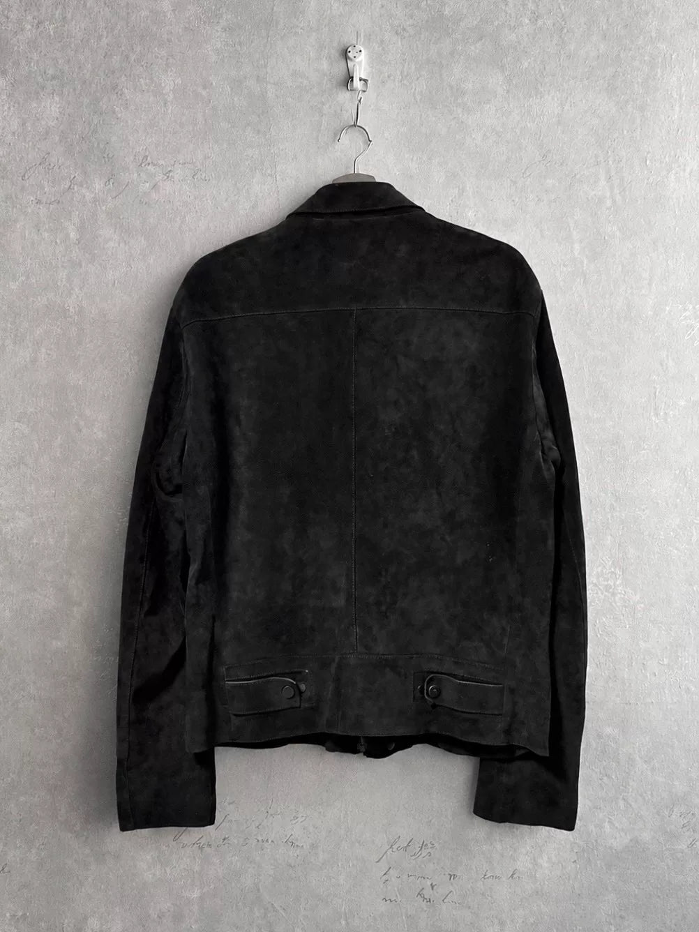 Balenciaga 15AW Black Suede Leather Jacket