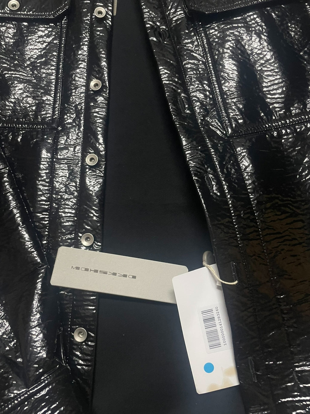 Rick Owens coated fabric varnish effect shirt jacket