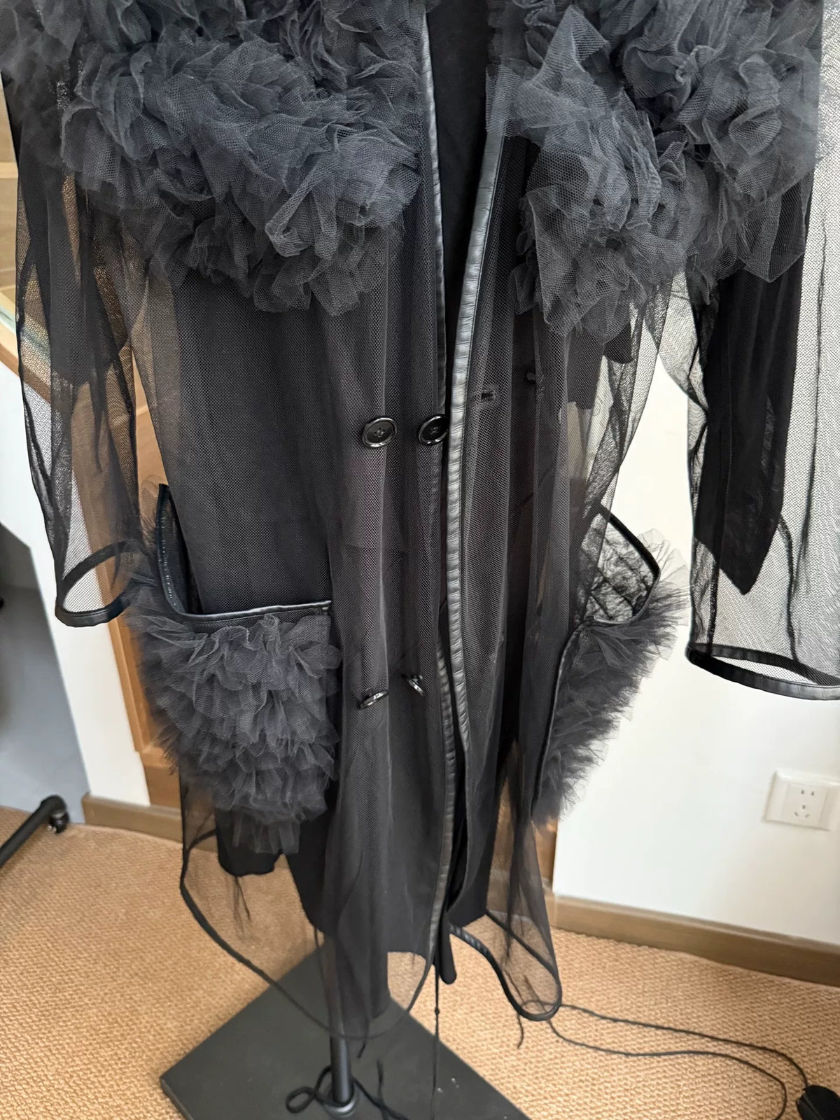 Comme des Garçons Comme des Garçons Noir Black Vintage Tulle One-Piece Coat