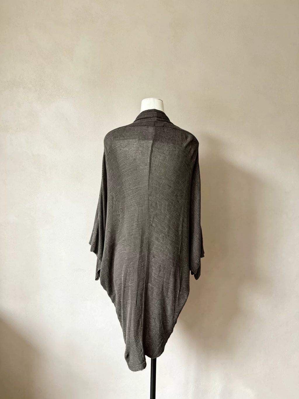 Julius SS13 Grey Brown Cotton Silk Nylon Knit Cardigan