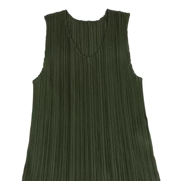 Issey Miyake Vintage Green Pleated Dress
