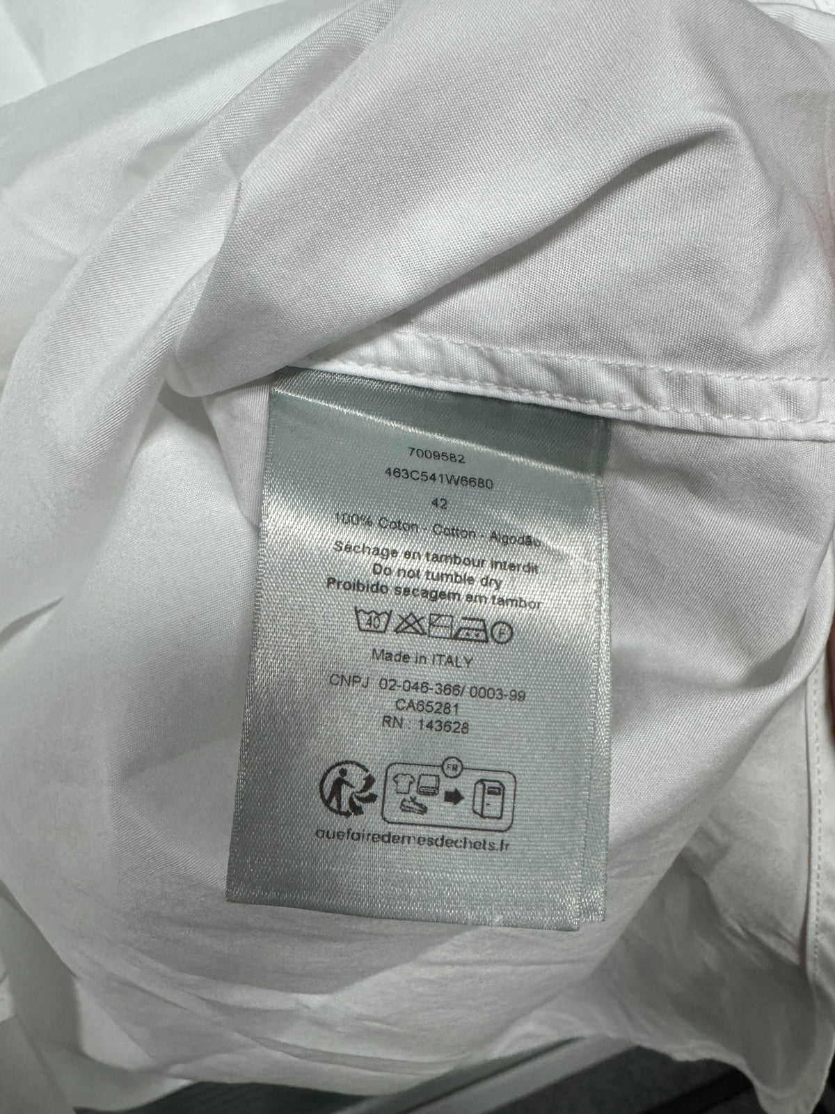 Dior White Collar Embroidery Top