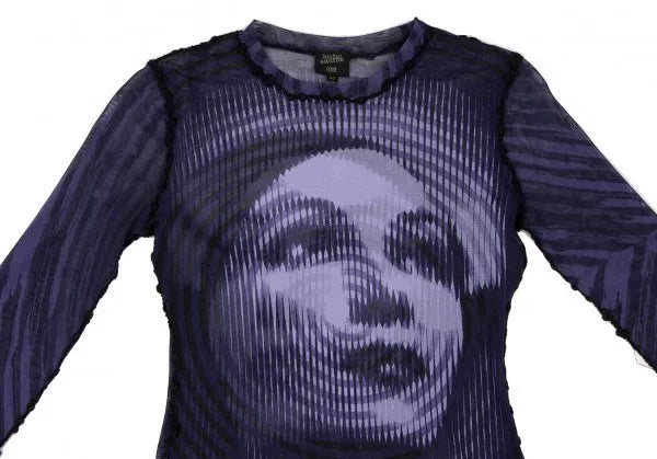 Jean Paul Gaultier Vintage Portrait Mesh Top