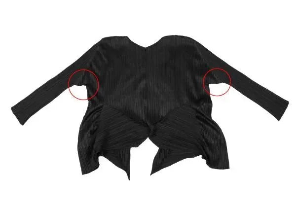Issey Miyake Vintage Black Lace Pleated Top