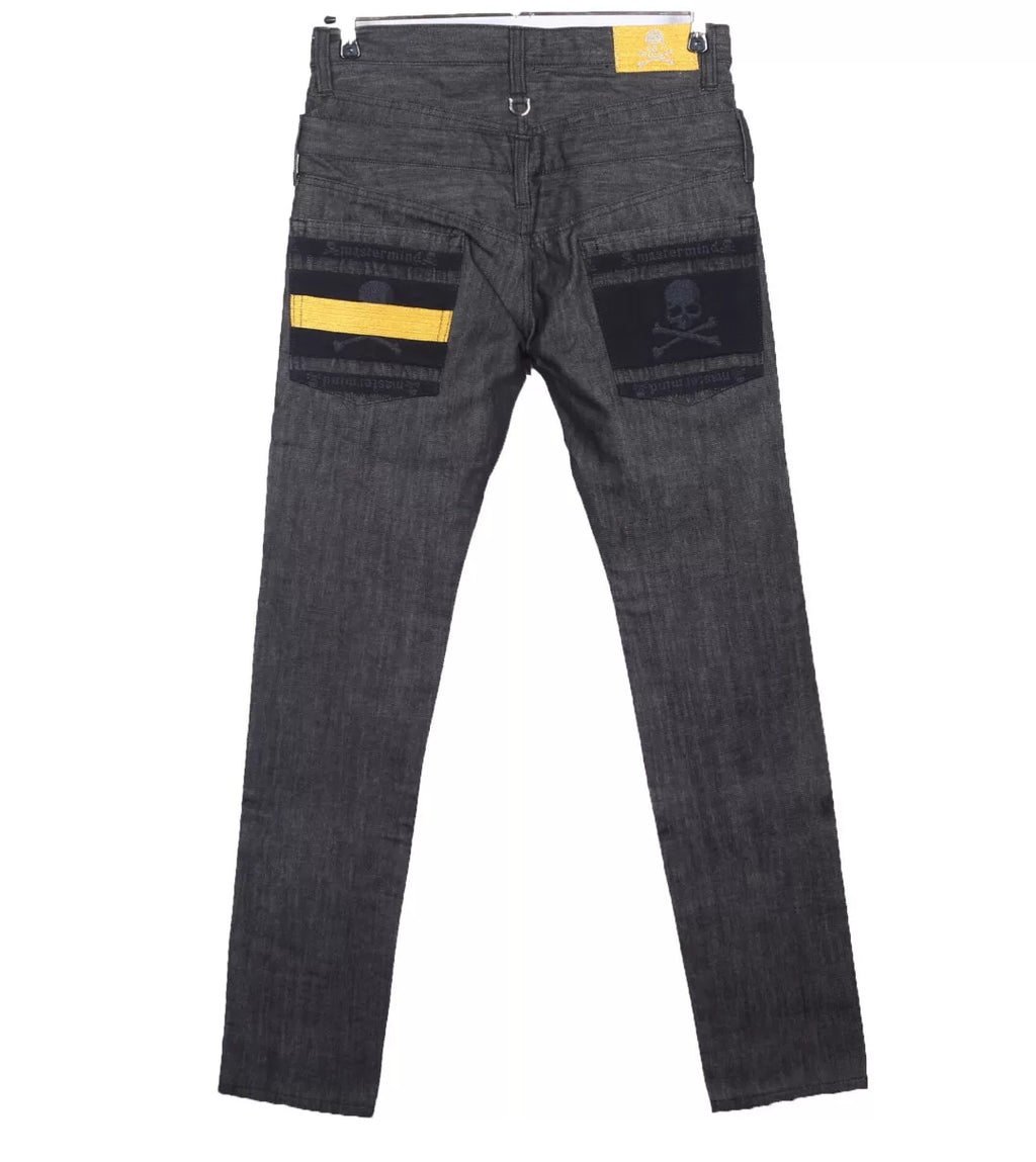 Mastermind Japan Rhinestone Mainline 14SS Gold Isetan On Jeans
