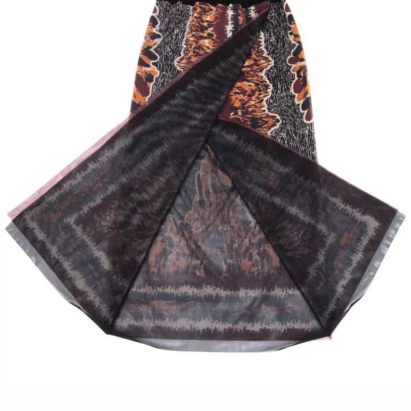 Jean Paul Gaultier Vintage Brown Floral Mesh Skirt