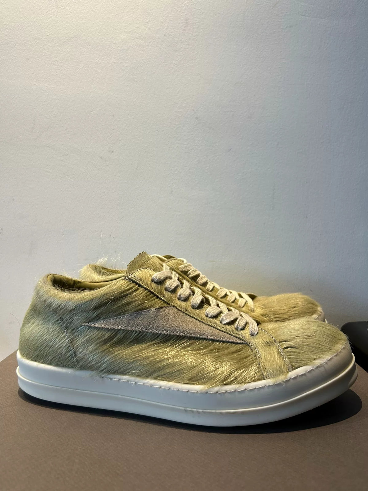 rick owens mainline green horsehair Shoes