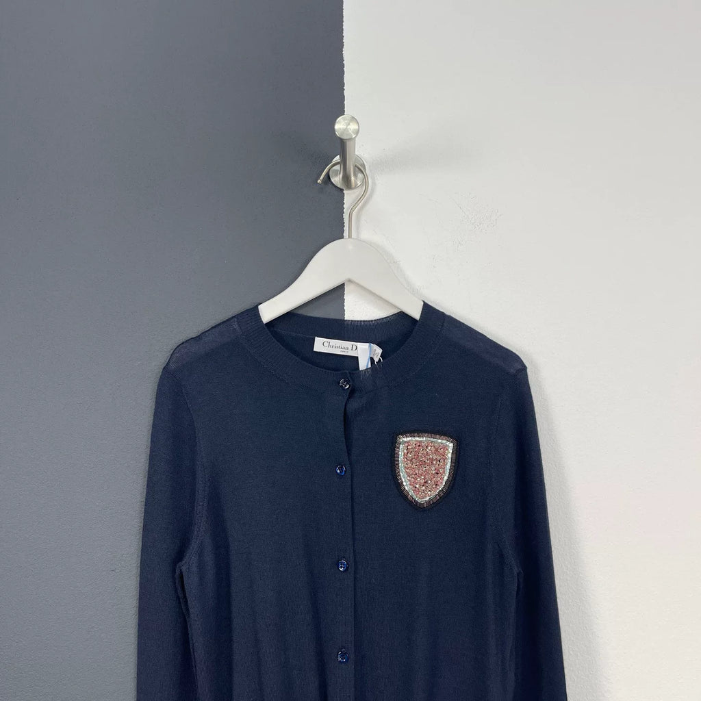 Dior Rhinestone Knit Cardigan