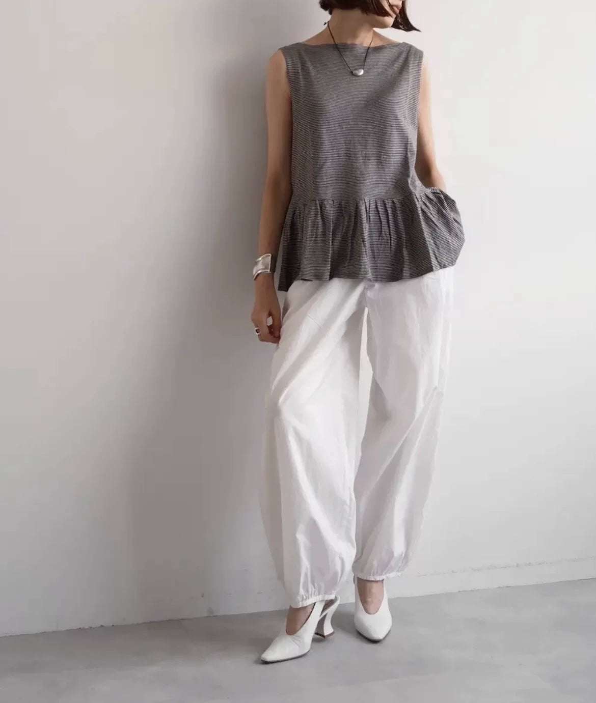 Dries Van Noten White Vintage Balloon Pants