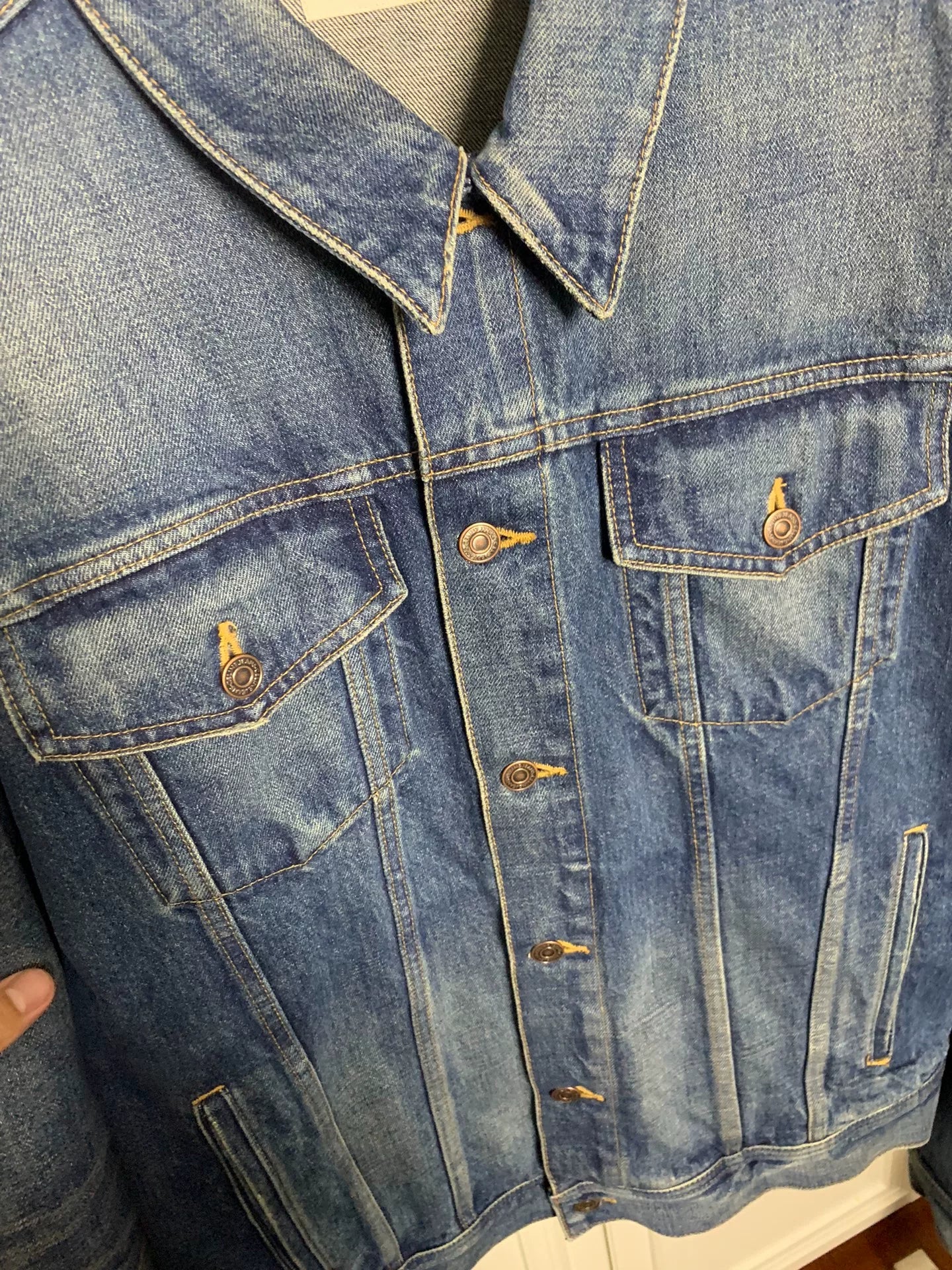Celine 22FW Boy Doll Rhinestone Denim Jacket