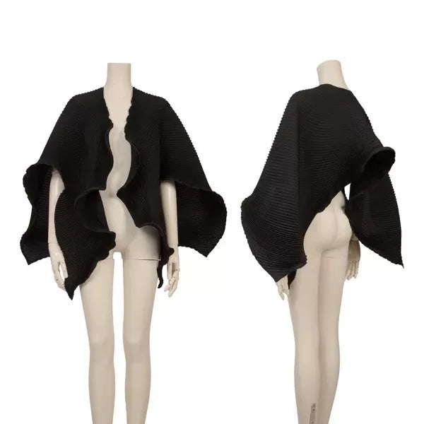Issey Miyake Vintage Black Pleated Top
