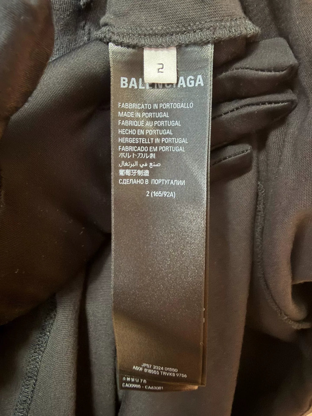 Balenciaga 25 Hole Distressed Long Sleeve Top