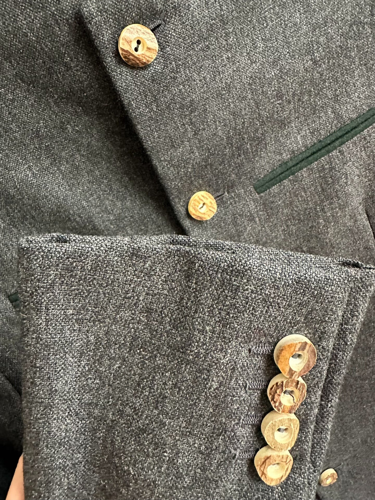 Saint Laurent FW14 Four-Pocket Wood-Button Wool Jacket