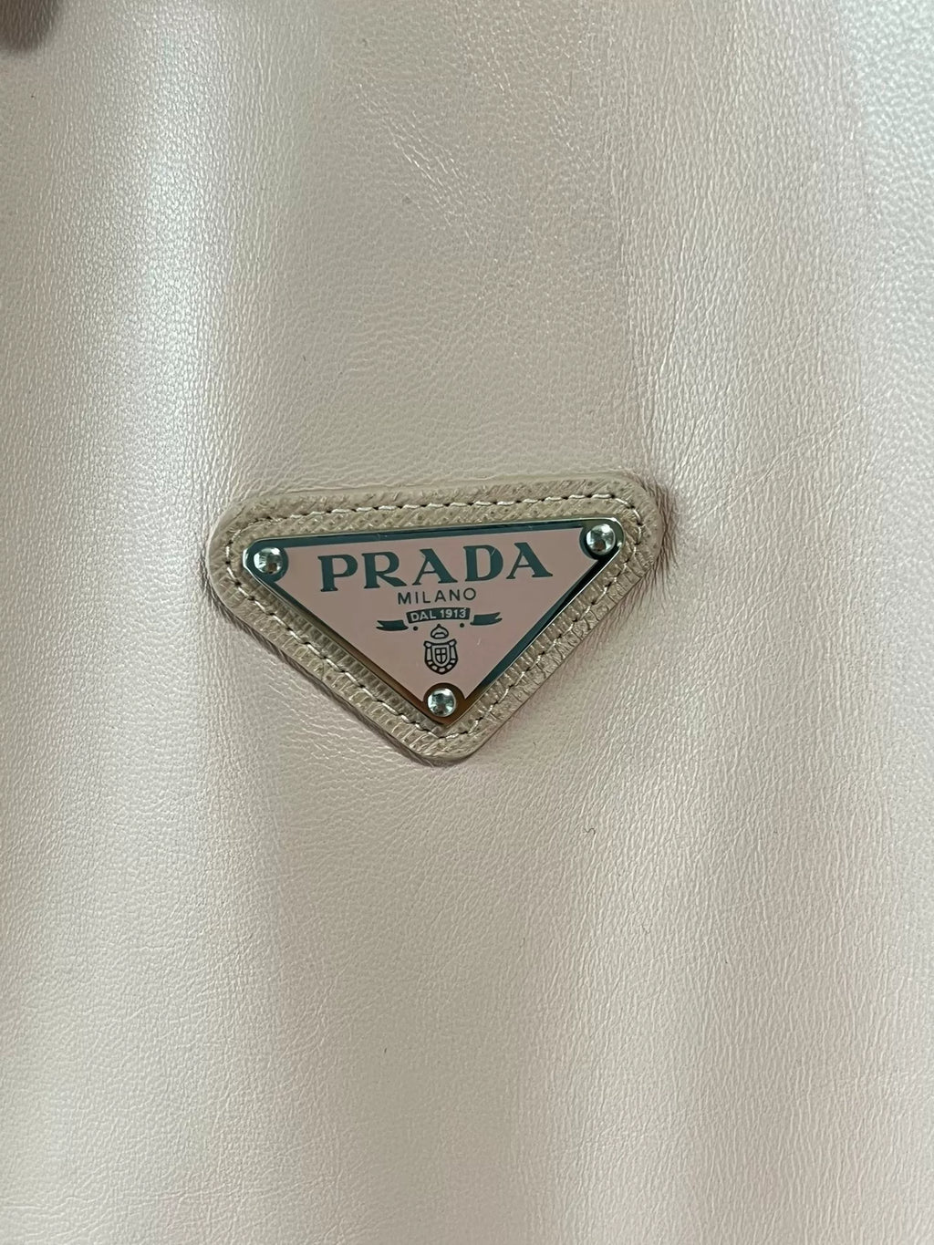 Prada Leather Pink Lambskin Triangle Logo Jacket