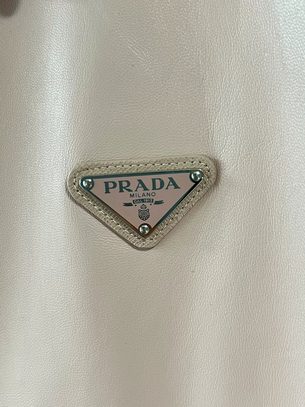 Prada Leather Pink Lambskin Triangle Logo Jacket