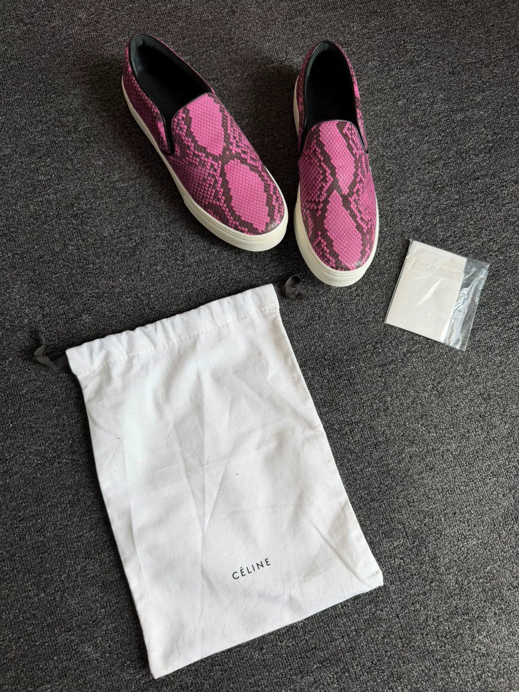 Celine Spring Autumn Pink Men's Slip-On Sneakers