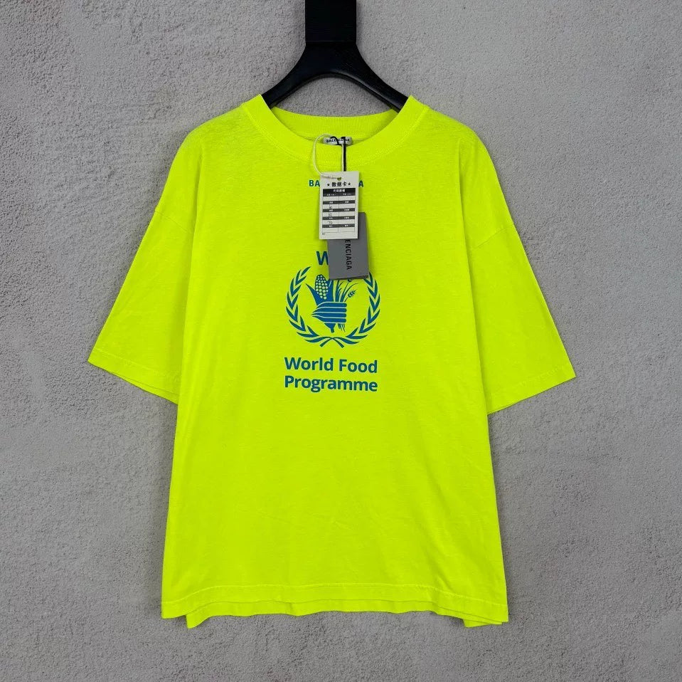 Balenciaga Fluorescent Yellow Short Sleeve Top