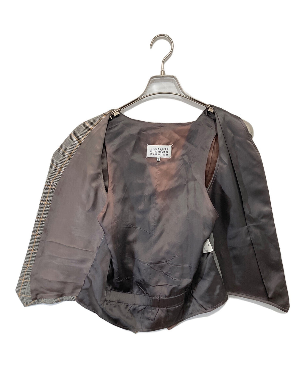 Maison Margiela Wool Plaid Deconstructed Vest