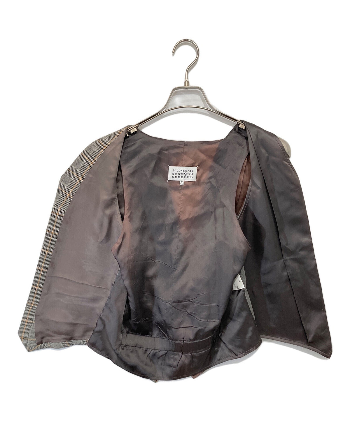 Maison Margiela Wool Plaid Deconstructed Vest