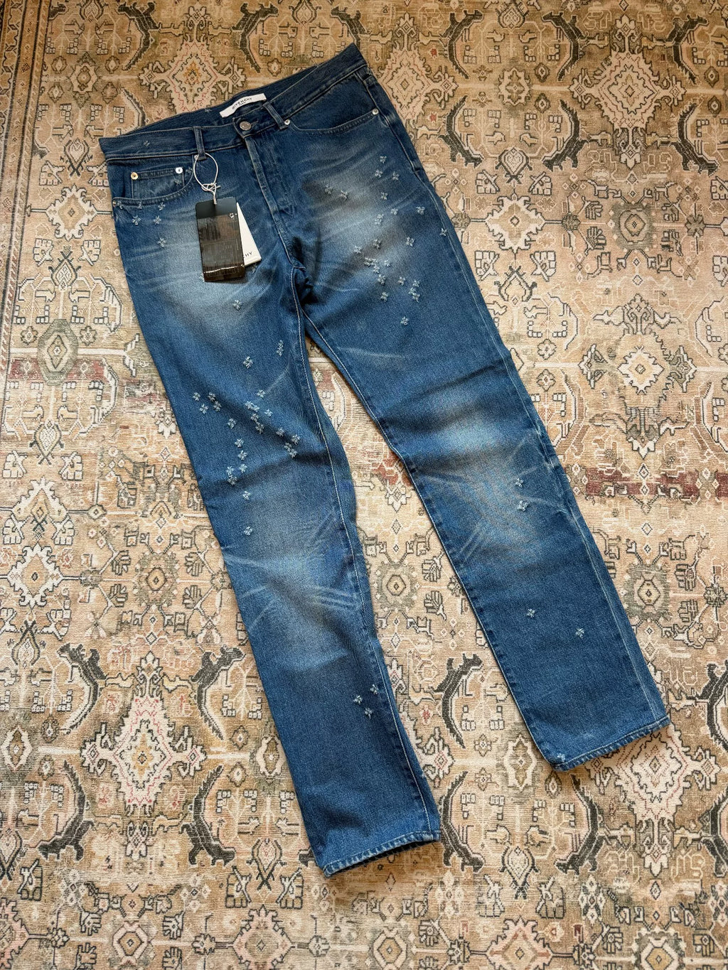 Givenchy bullet-hole distressed jeans