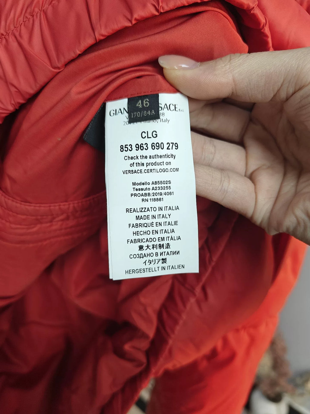 Versace Front Logo Down Jacket