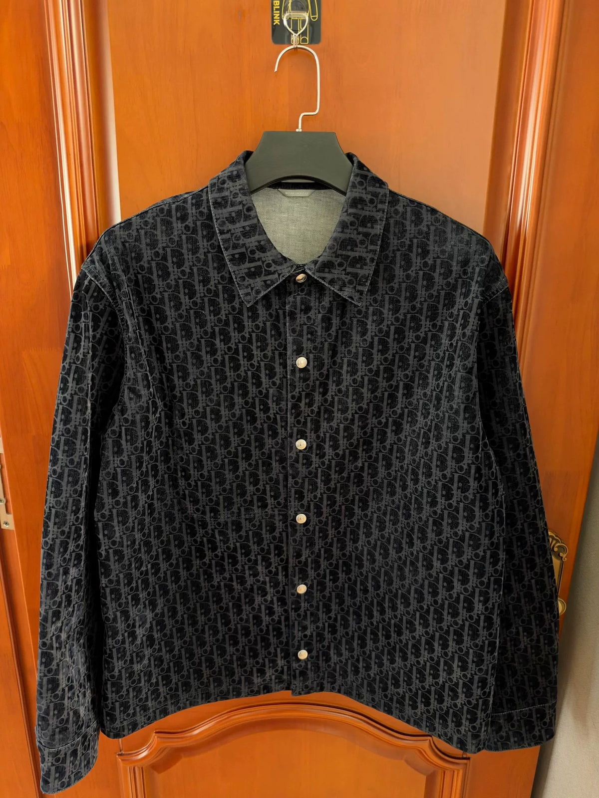 Dior Black Oblique Flocked Shirt