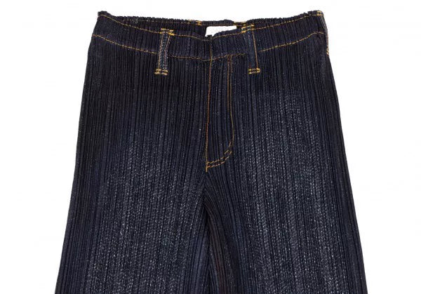 Issey Miyake Vintage Patterned Denim Pleated Pants