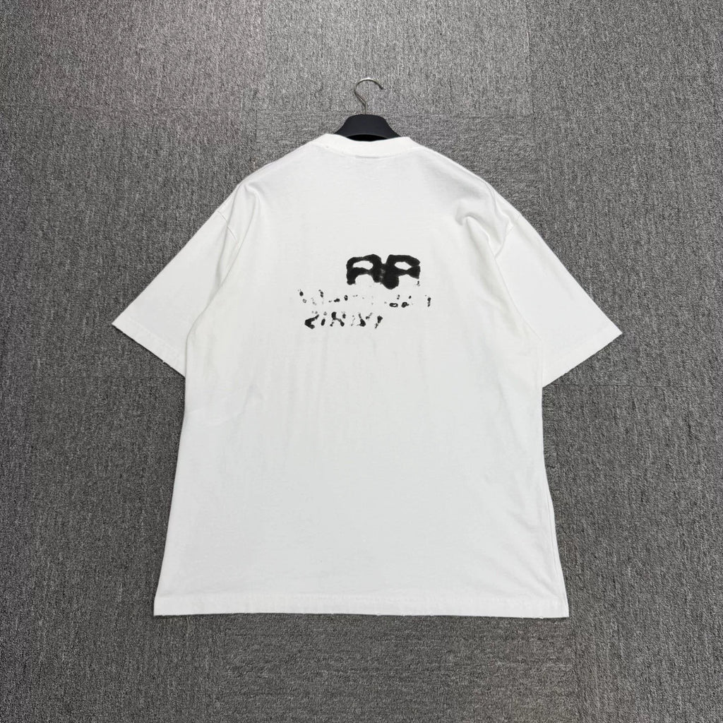 Balenciaga Graffiti Letter Short Sleeve Top