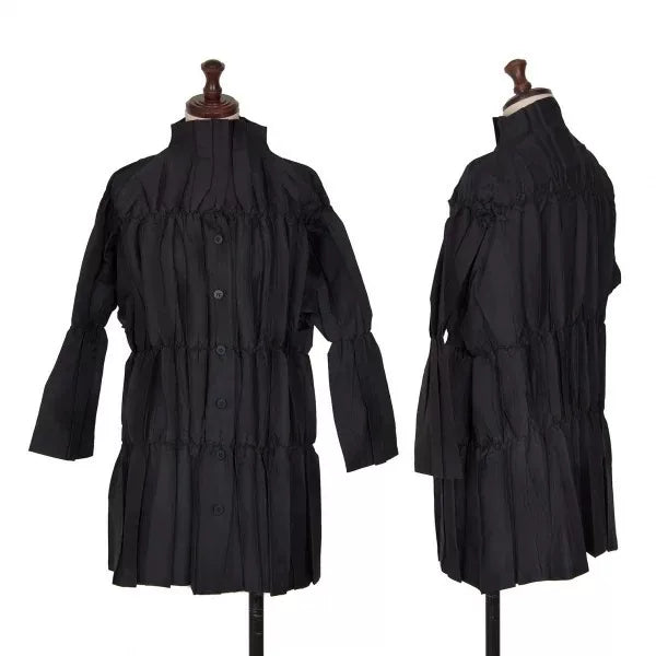 Issey Miyake Vintage Black Pleated Top