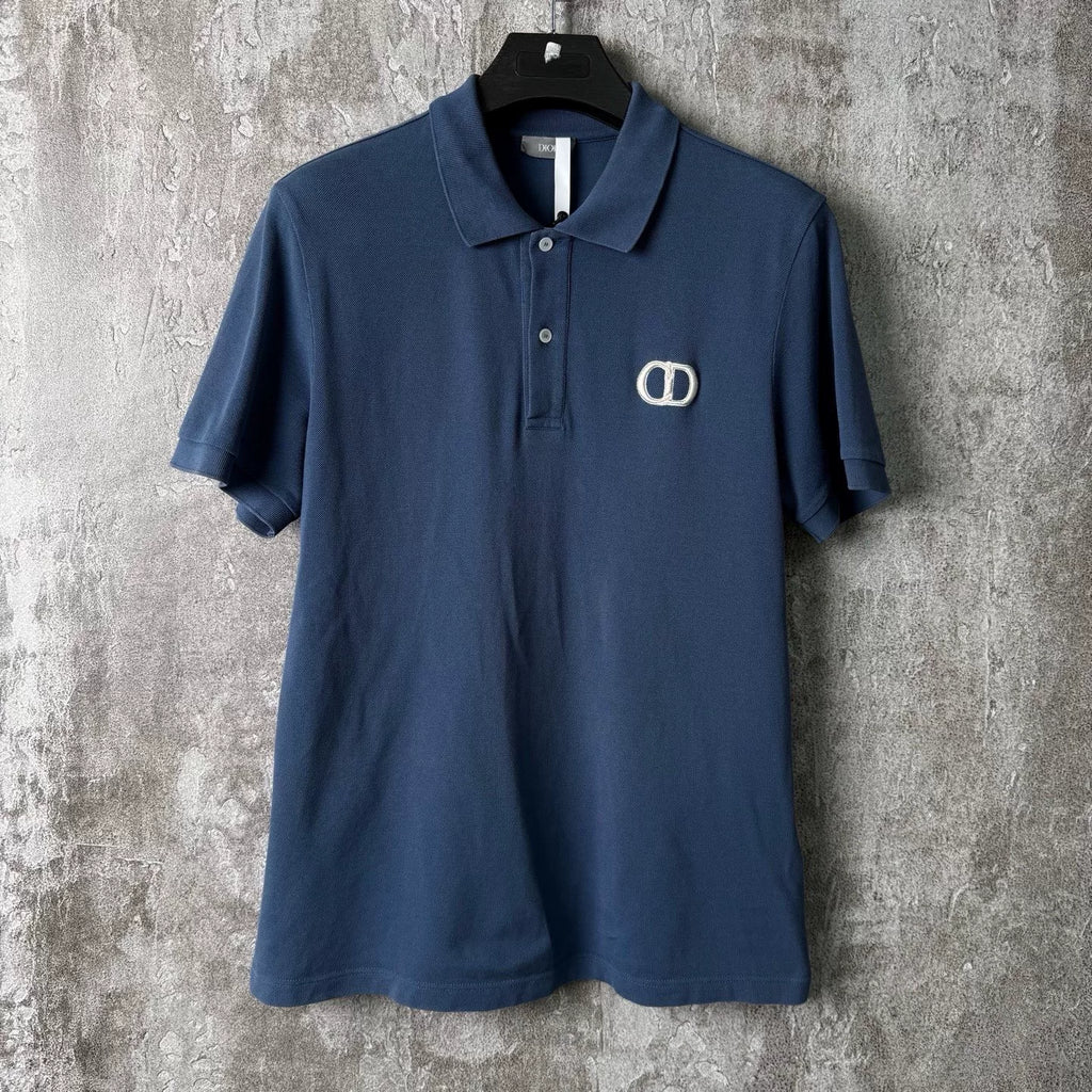 Dior CD Embroidered Single-Breasted Short Sleeve Lapel Shirt