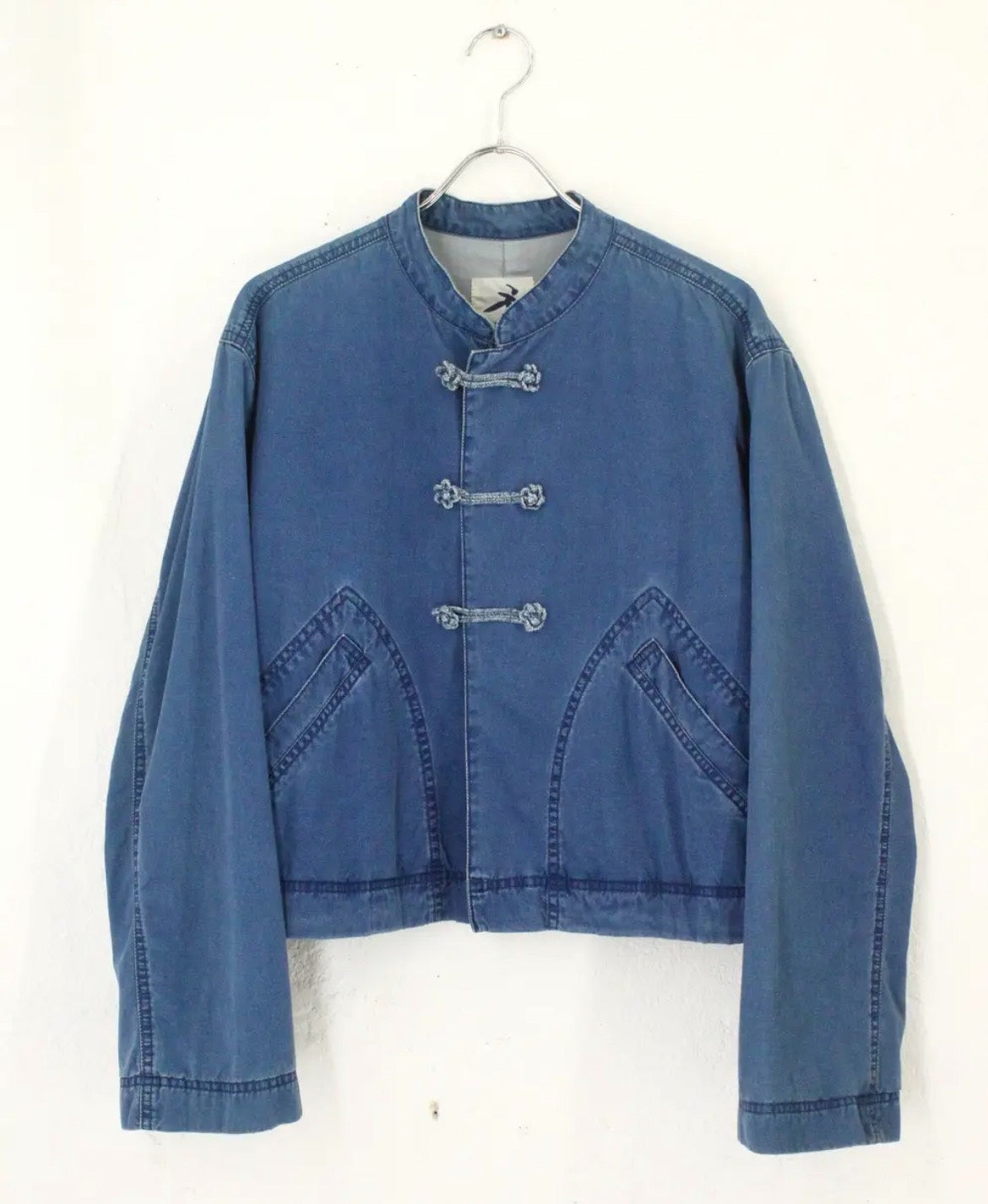 Issey Miyake 1990s Chinese Button Denim Jacket
