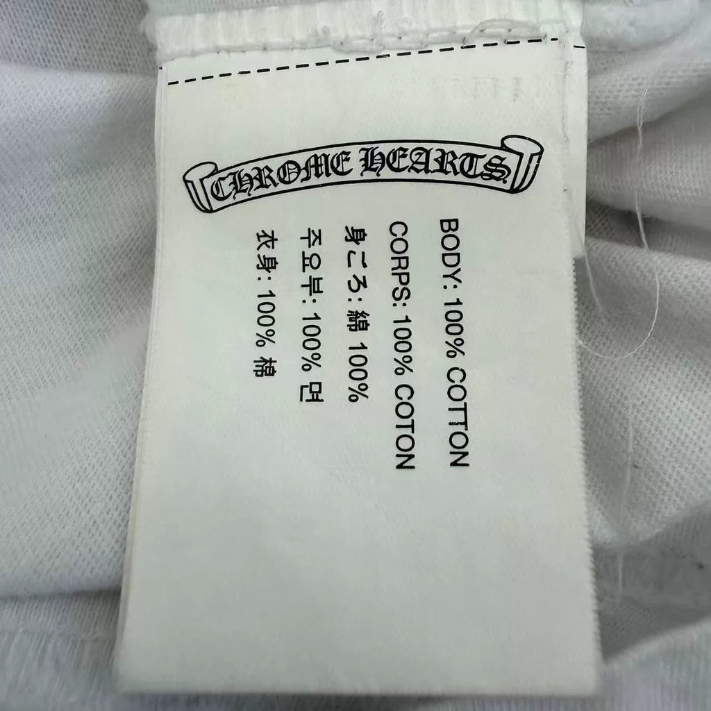 Chrome Hearts Back Flag Print Long Sleeve Top