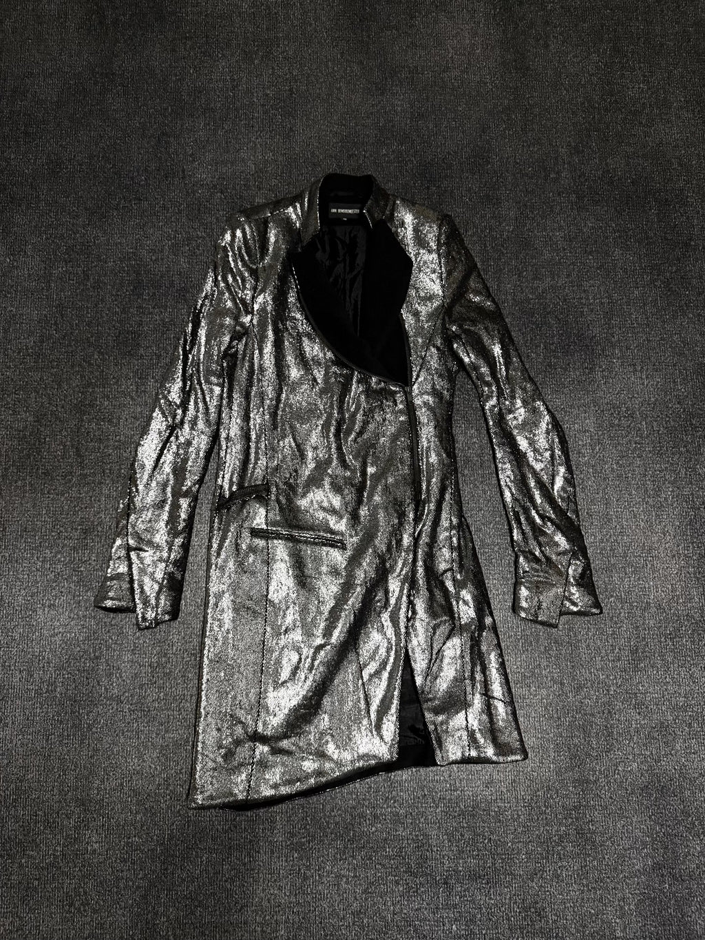 Ann Demeulemeester FW2016 Silver Coated Blazer