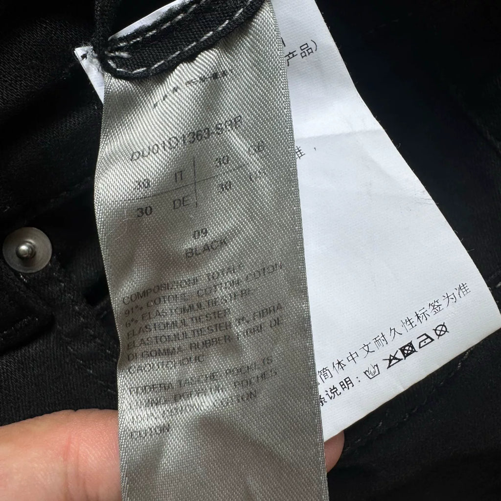 Rick Owens banana zip-up style waxed finish pants