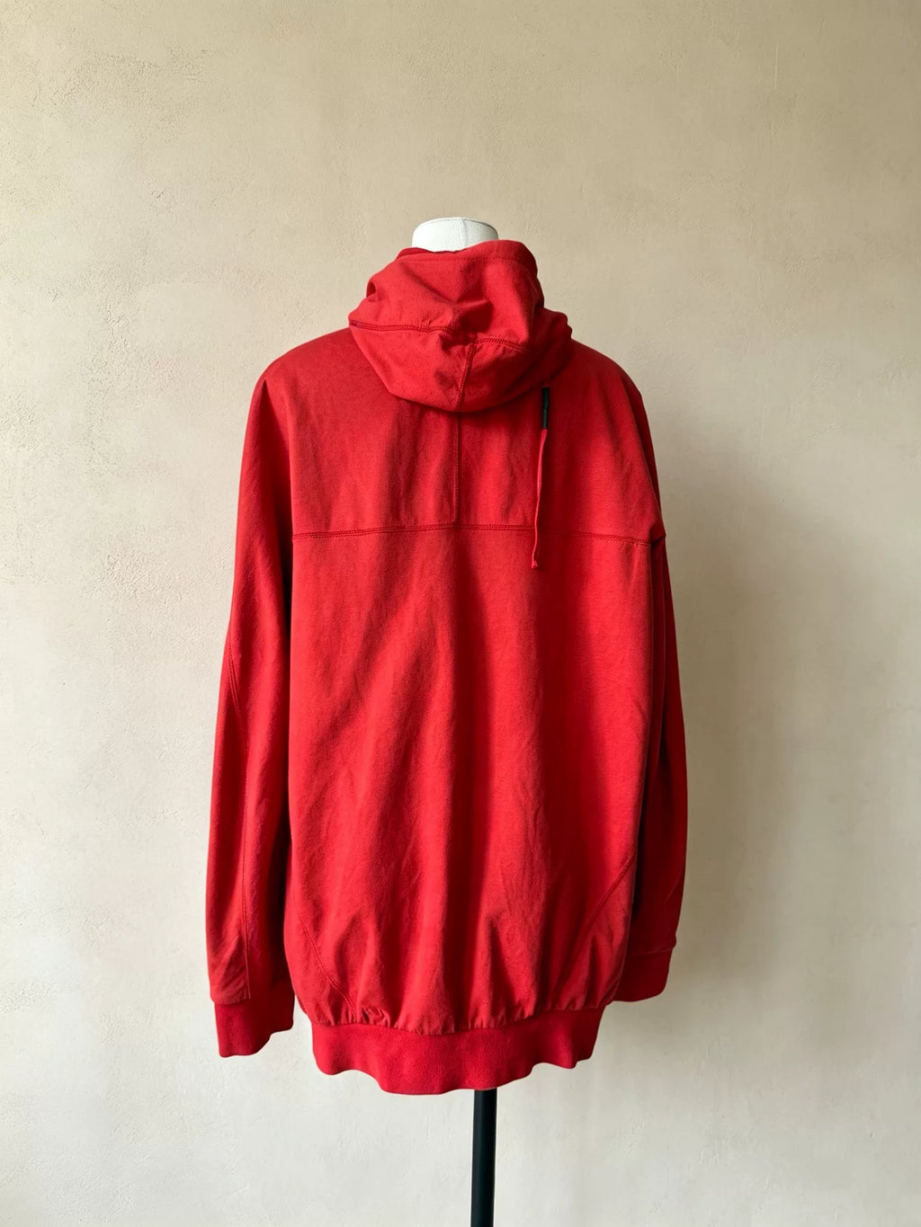 Boris Bidjan Saberi Orange Red Hooded Zip-Up Sweater by bbs