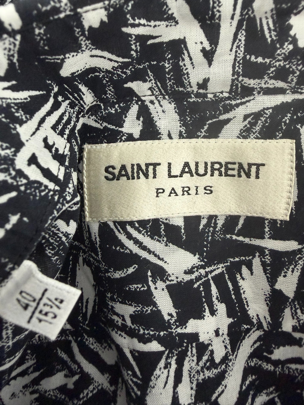 Saint Laurent Slp14ss All-Over Thorns Print Shirt