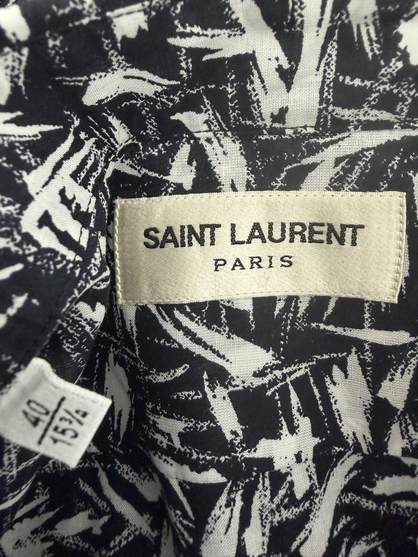 Saint Laurent Slp14ss All-Over Thorns Print Shirt