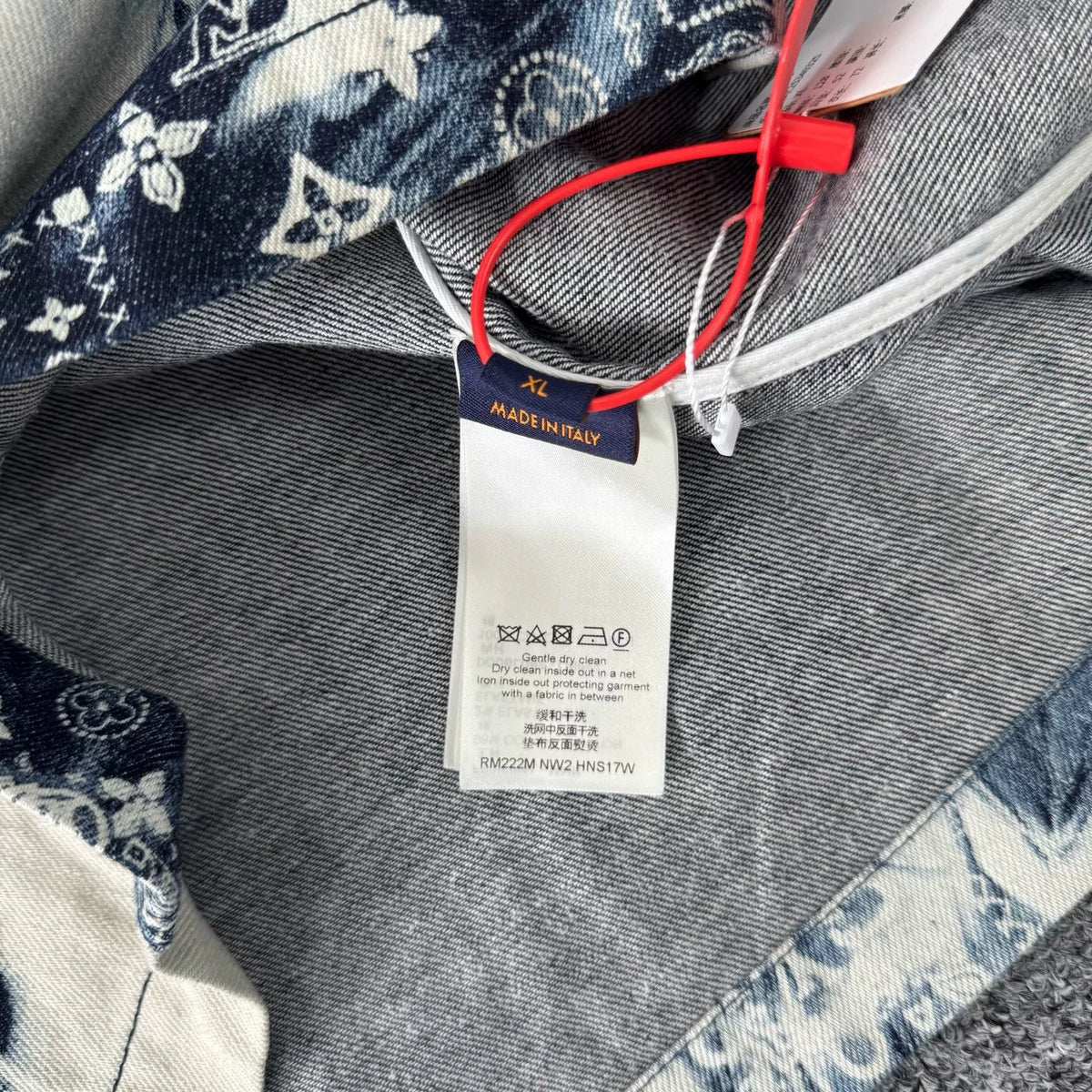 Louis Vuitton LV 2022 model print all-over logo denim short-sleeve shirt