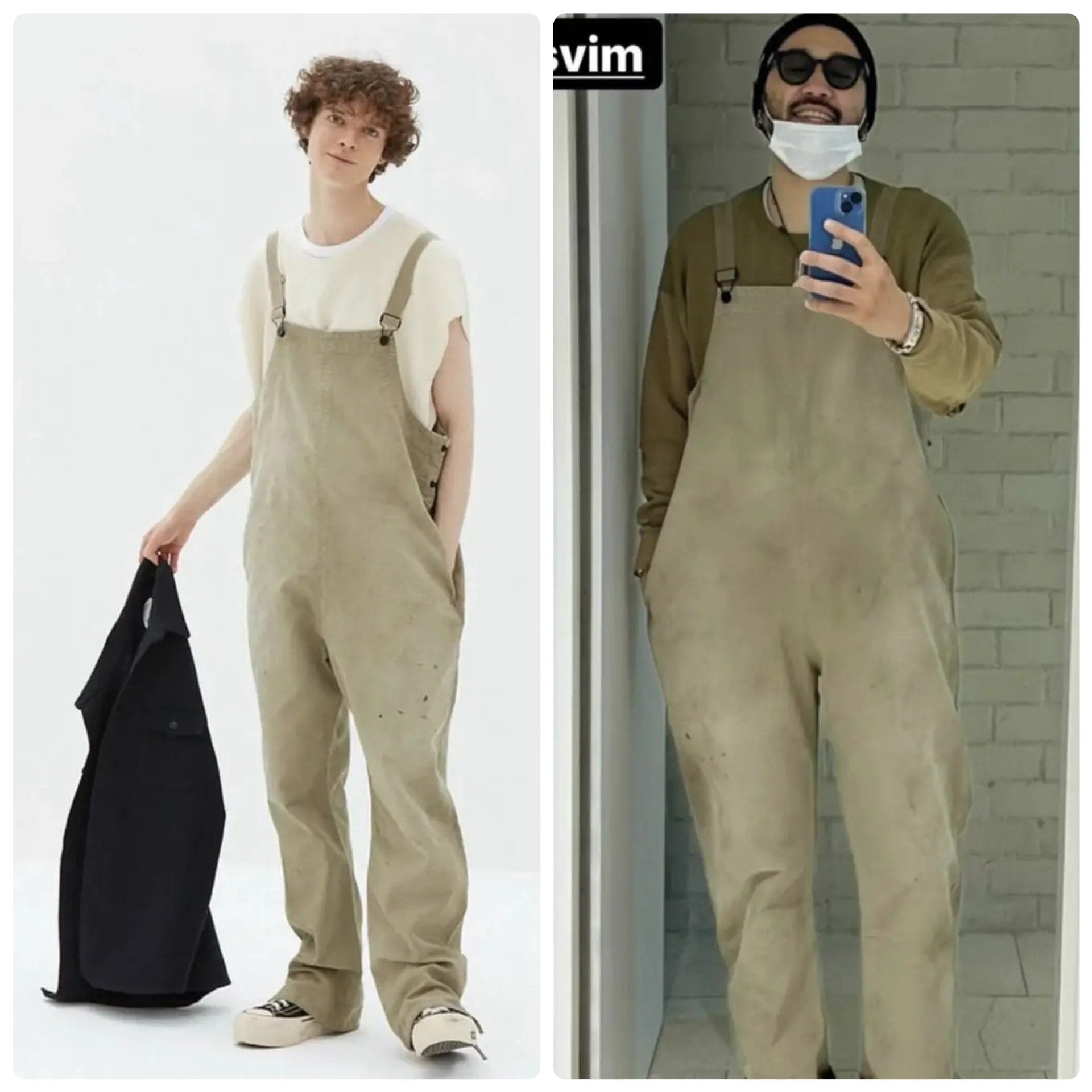 Visvim 22SS Overalls G.Cords Cargo Paint-Splatter Black Distressed Pants