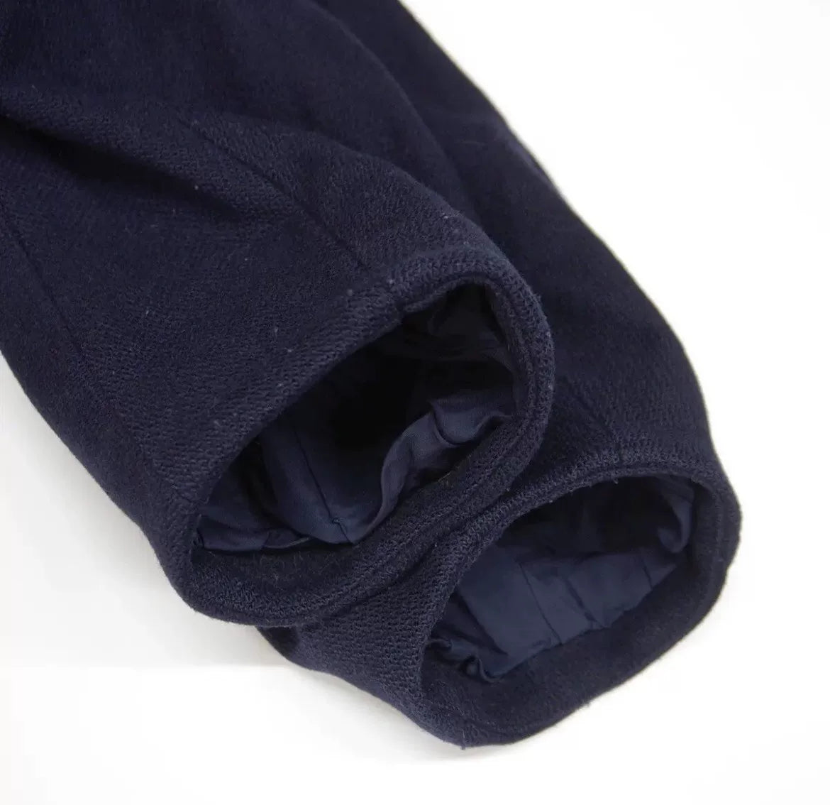 Comme Des Garçons AW09 Navy Blue Crew Neck Wool Coat