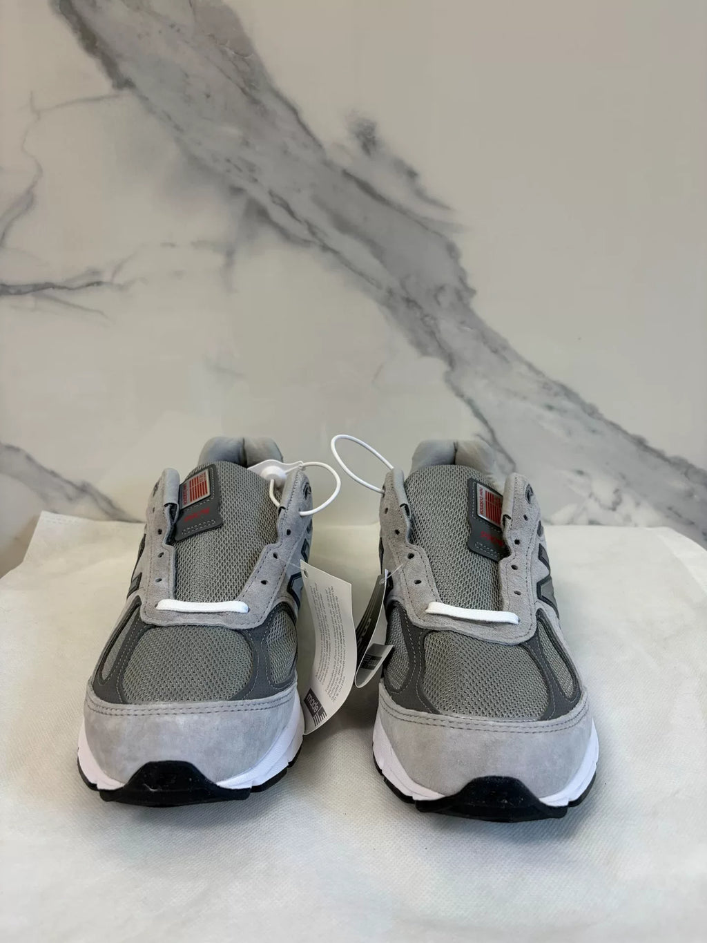 New Balance NB 990 V4 Grey Suede Sneakers