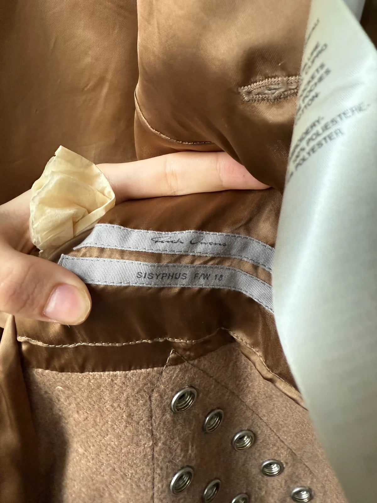 Rick Owens FW18 Camel Hair Linen Sisyphus Jacket