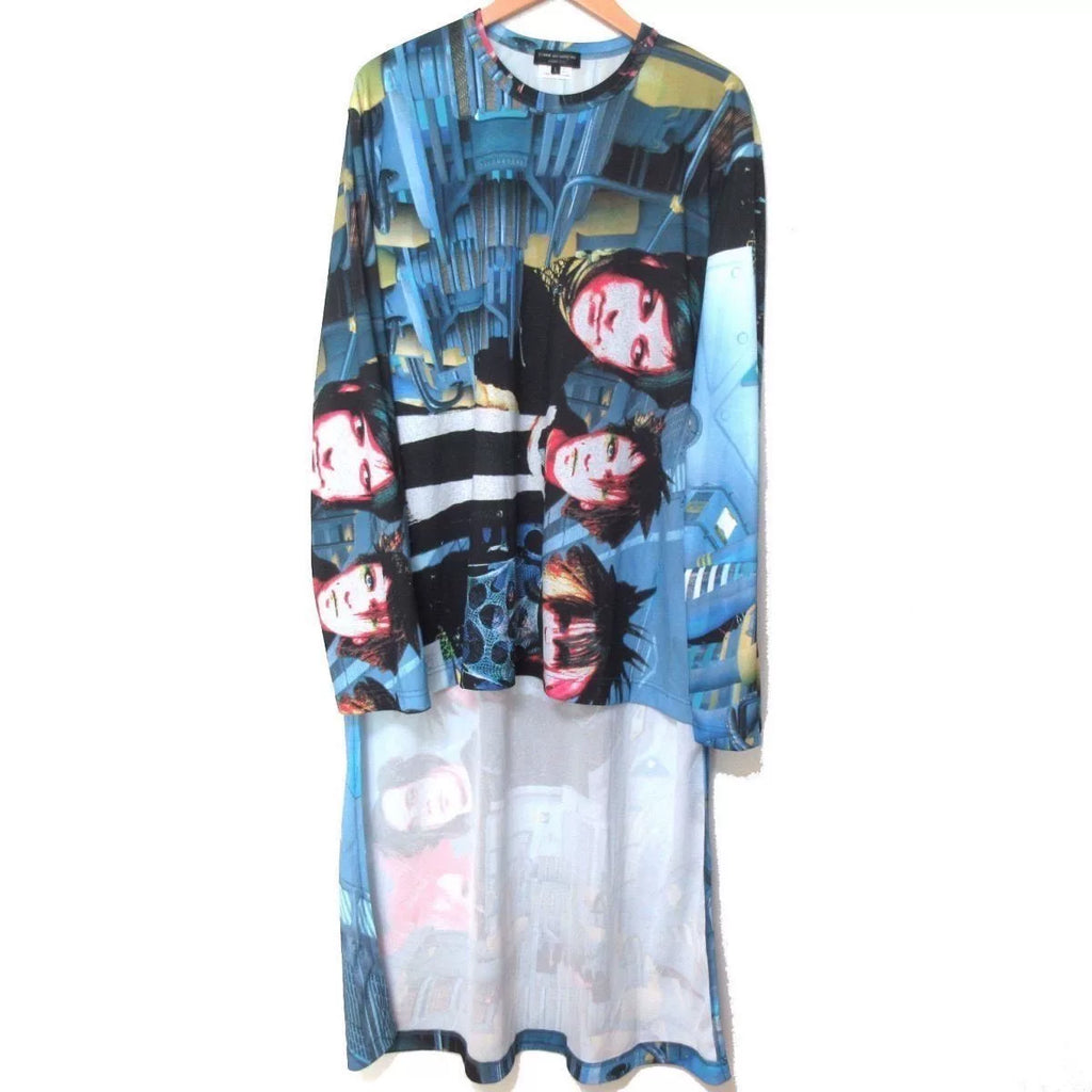 Comme des Garçons visual kei band print deconstructed top