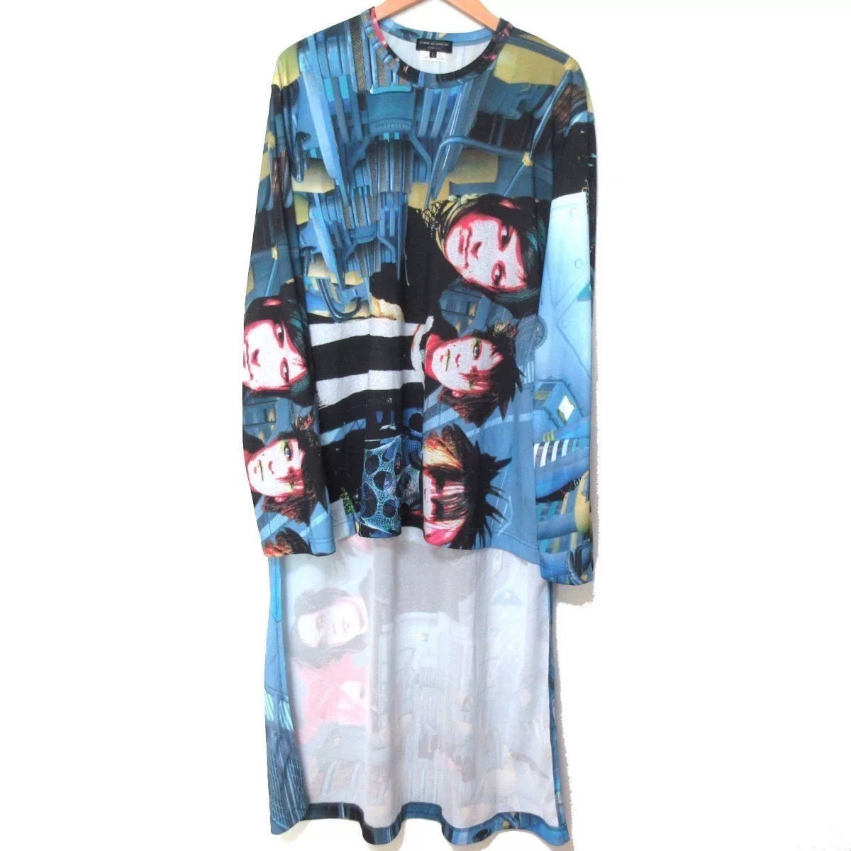 Comme des Garçons visual kei band print deconstructed top