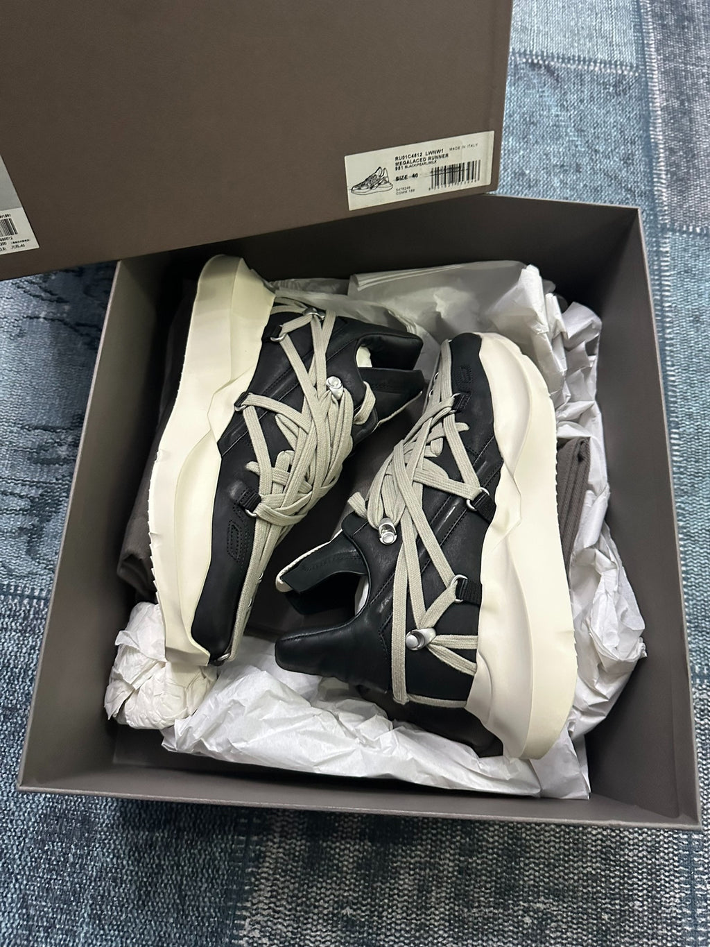 Rick Owens Megalaced Geth Runner Sneakers