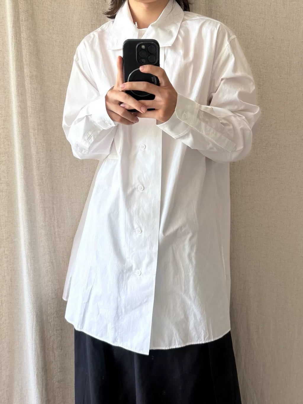 Yohji Yamamoto Stand-Collar Cotton Shirt