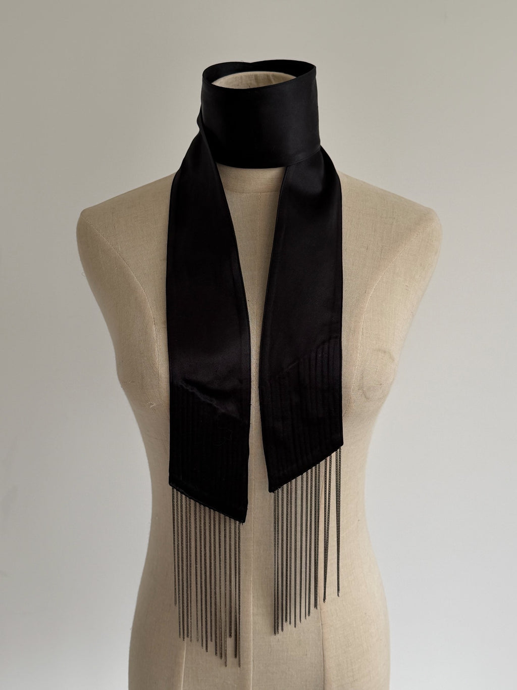 Maison Martin Margiela FW14 'Chain Fringe' Silk Scarf
