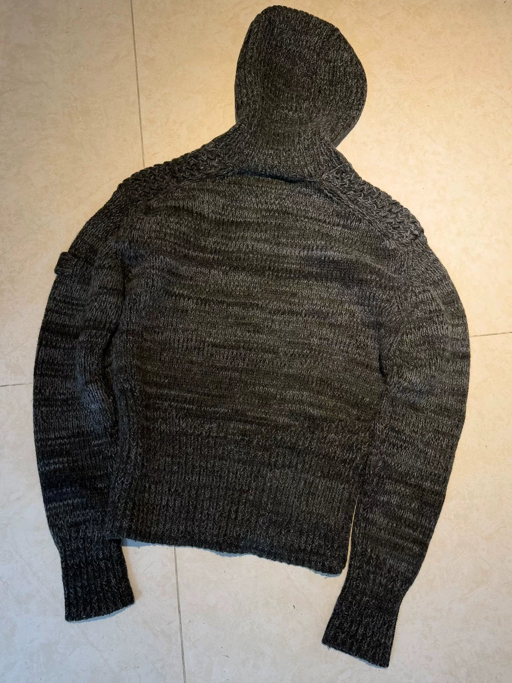 Prada Hooded Zip-Up Knit Jacket